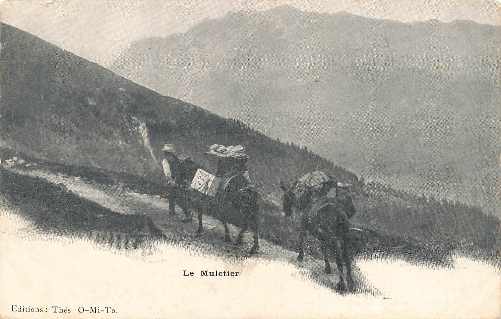 Cartoline postali: Le muletier – Usato da Biasca venduto da Blenio71