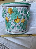 Vintage Übertopf Keramik Topf Pflanzgefäss Garten Deko