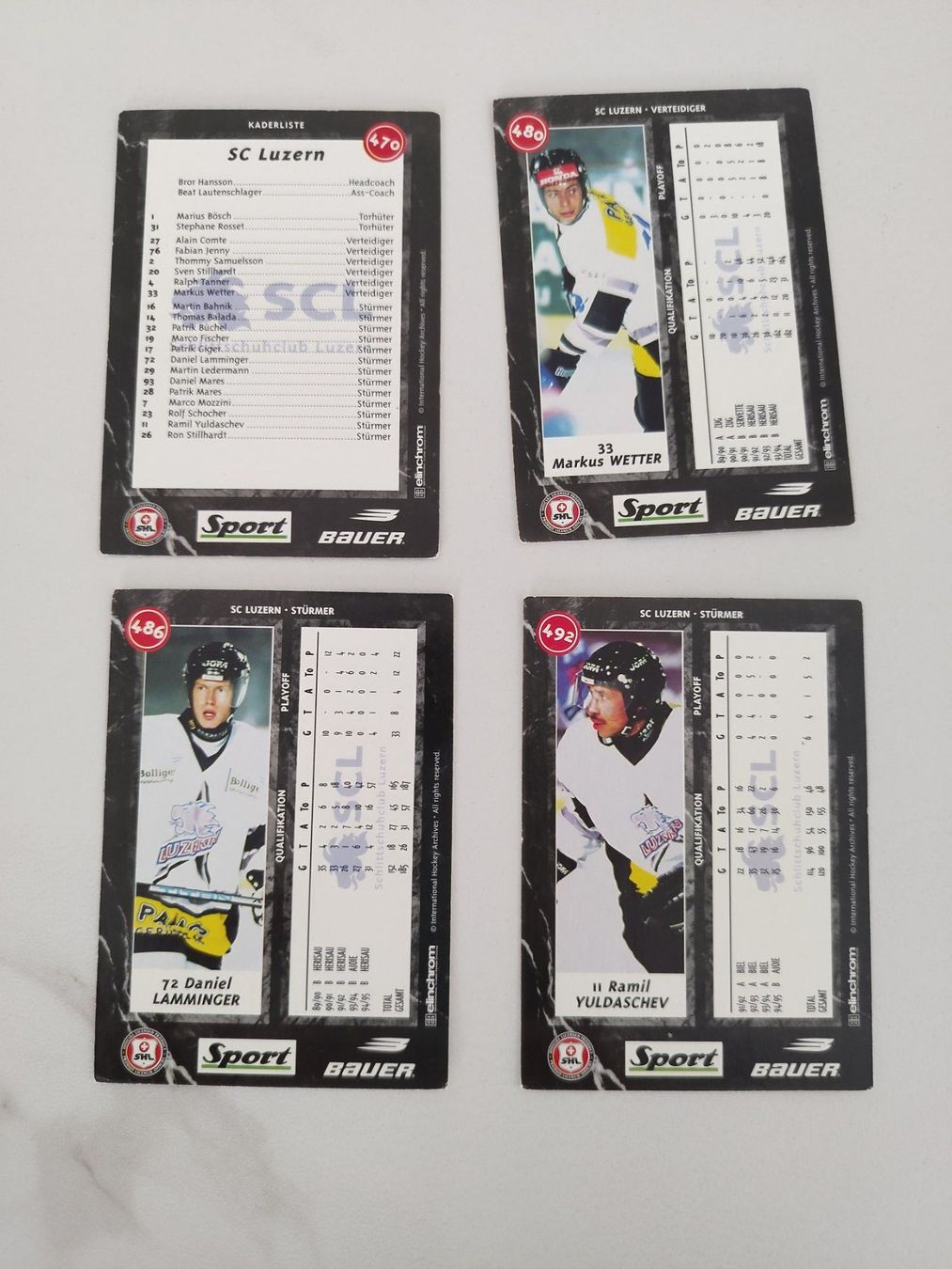 Carte collezionabili: Divers cartes SC Luzern 96-97 – Usato da Plagne venduto da gigi204 1