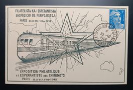 FRANKREICH, ESPERANDO AUSSTELLUNG DER EISENBAHNEN PARIS 1948