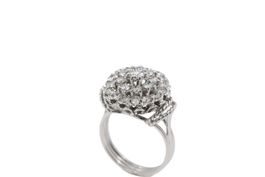 Vintage Ring 25 Brillanten ca. 1.74ct mit Zertifikat *S4670