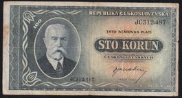 Tschechoslowakei 100 Korun 1945