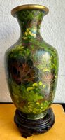 Elegante Vase 18cm hoch✨, Cloisonné-Emaille, Grün, Top✨