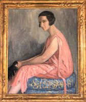 Sarah Jeannot (1883 - 1958) MEISTERWERK  Art Deco 1925 Dame