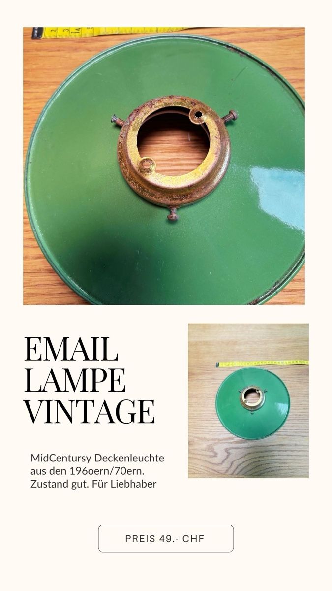 Lustres & lampes de plafonds: 2 Email Lampenschirme  – D'occasion à Castrisch par naj_9xbf