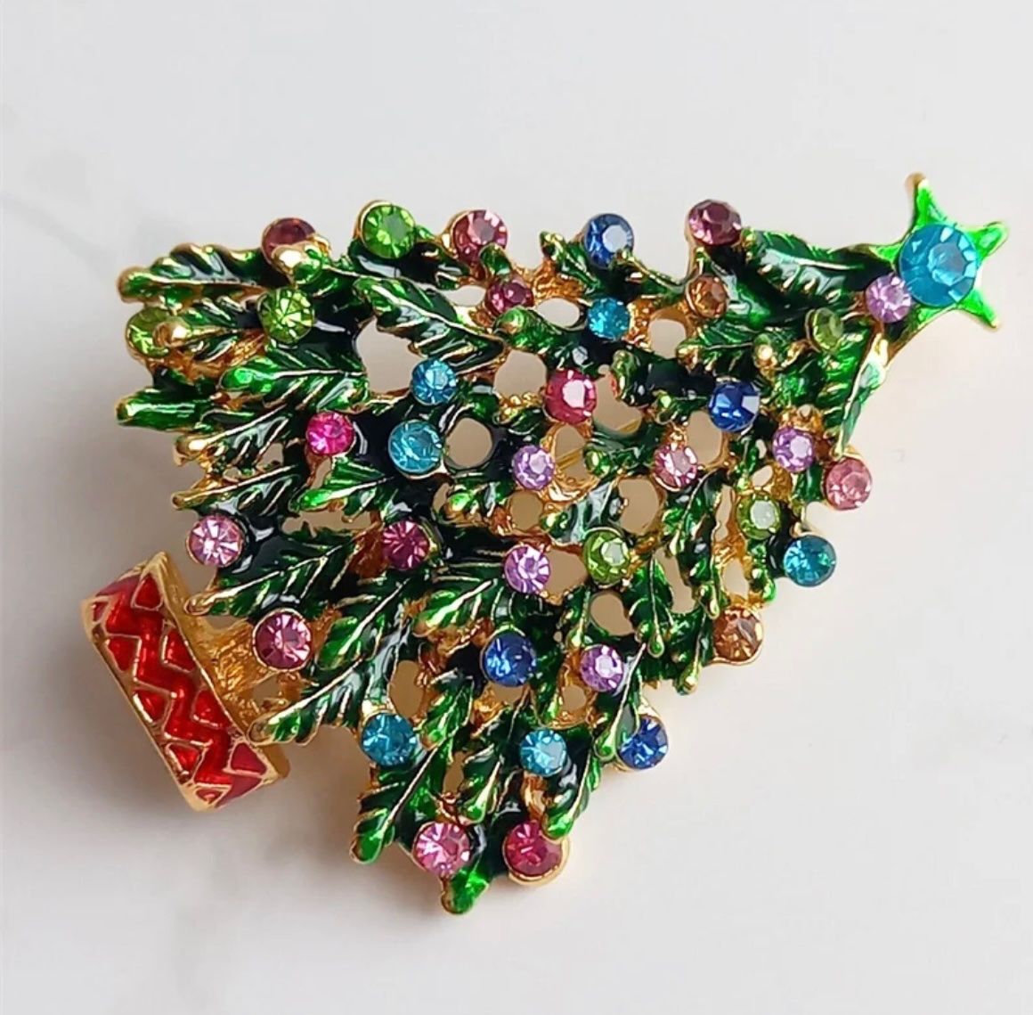 Spille & Fermagli: Brosche Christbaum ( Weihnachtsbaum) – Nuovo (secondo la descrizione) da Gams venduto da Mariawicca 1