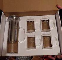Neues Glas-Tee-Set mit Kanne & 4 Tassen 🎁