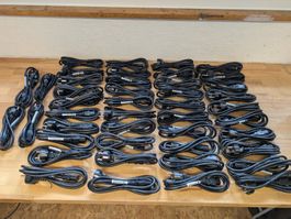 Konvolut Netzkabel 44 St. Schutzkontaktstecker C13 1.8m 1mm2