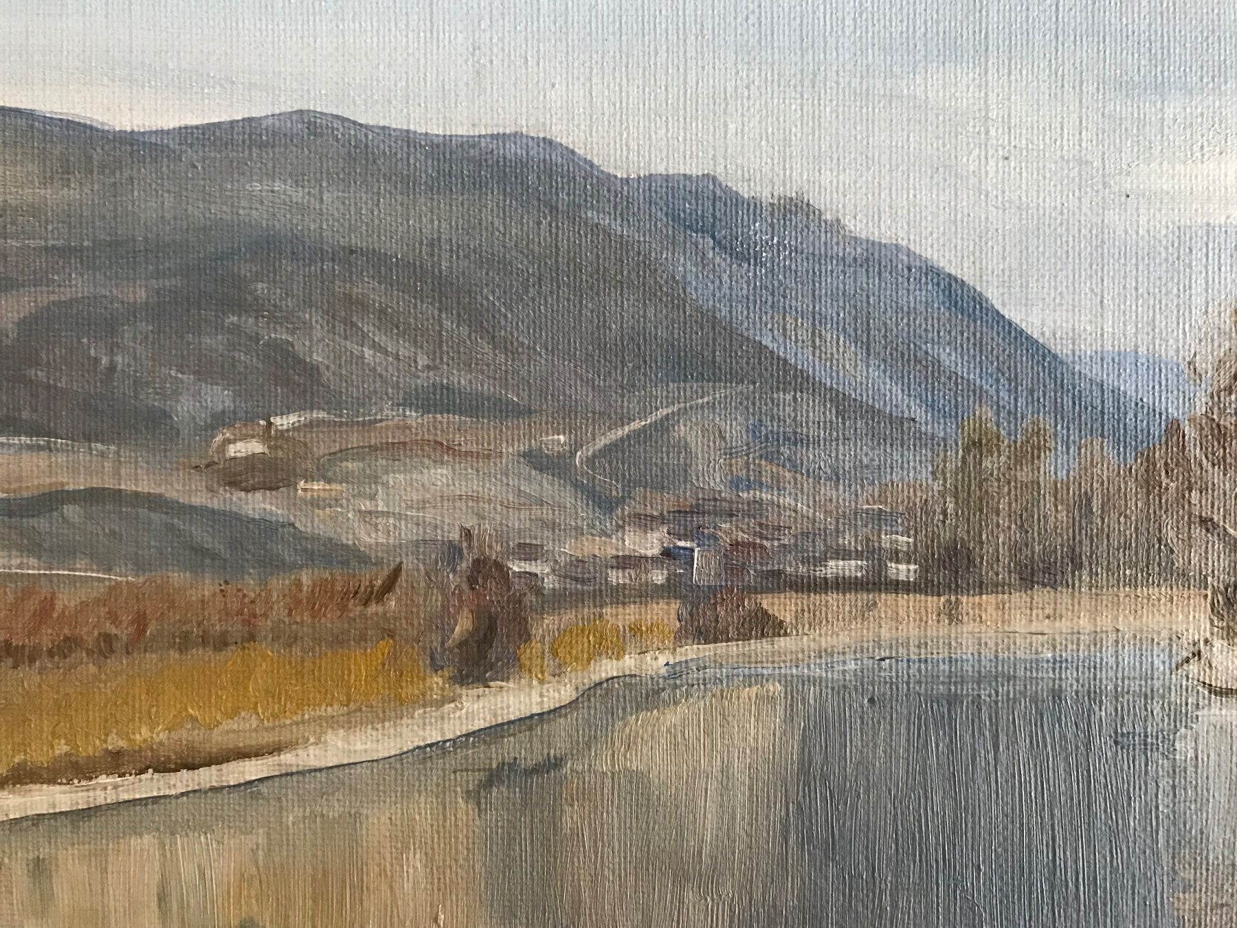 Gemälde: Joli  tableau signé 1922 La thielle – Gebraucht aus Penthaz von Petrus45 6