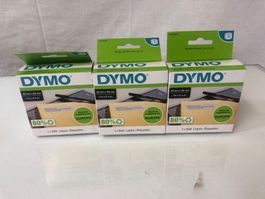 Etikettenrollen von DYMO 25mmx54mm; drei Stück