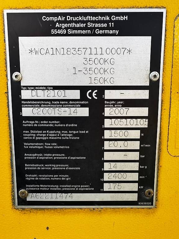 Compresseurs: CompAir C200 TS-14 Turboscrew Kompressor – D'occasion à Altnau par inf_djb8 1