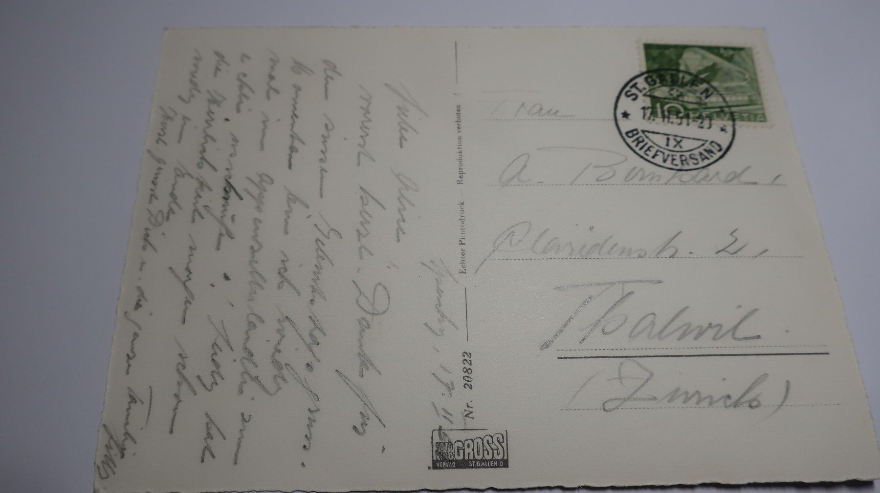 Cartoline postali: Speicher (App.) mit Bodensee 1951 – Usato da Cormoret venduto da Pascalll2001 6
