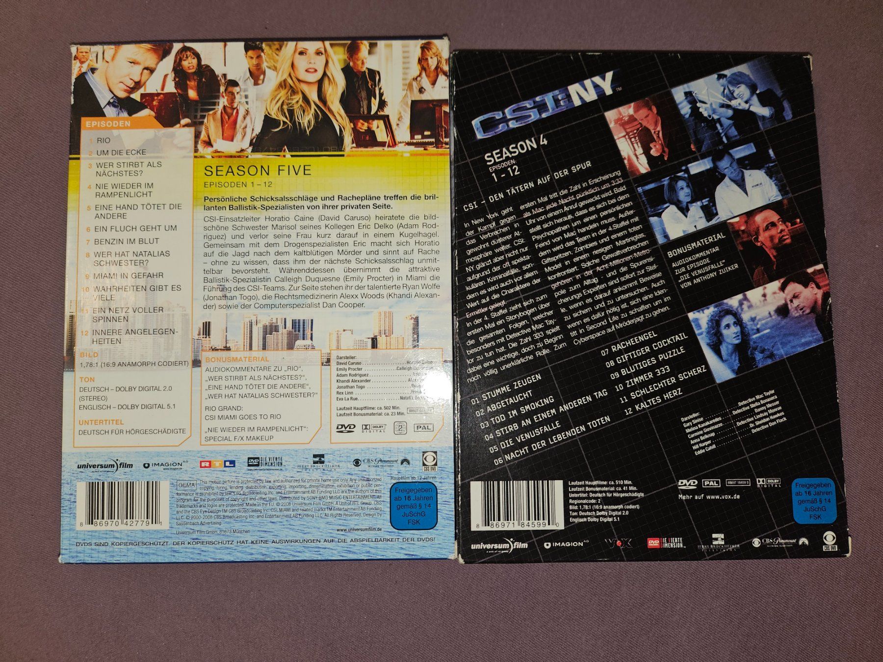 Tutti i DVDs: Serien Paket: CSI Miami & CSI NY – Usato da Thun venduto da Shame 1