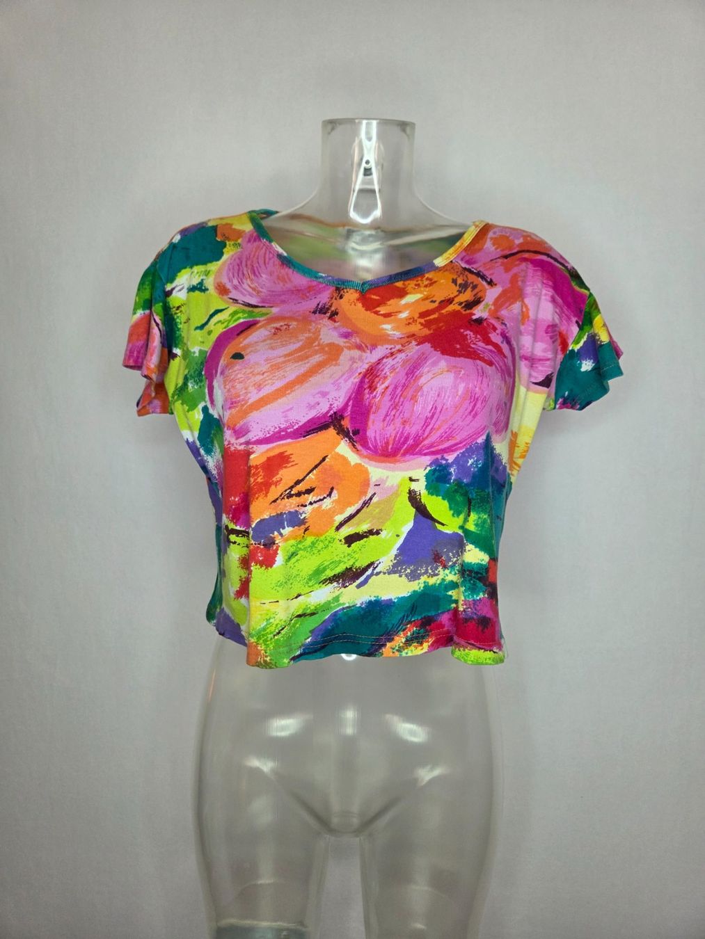 T-shirt: Boutique Brigitta Crop Top 80er Gr. L – Usato da Bern venduto da -Aniko-