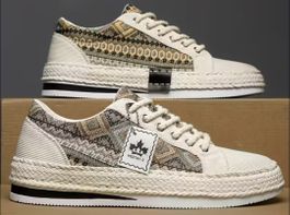 creme Taopagii Espadrille-Schuh Sneaker aus Leinen Gr. 39