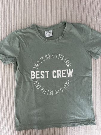 BAUMWOLL T-SHIRT GR 128 GRÜN ORGANIC COTTON