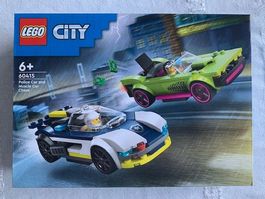 LEGO City 60415, Verfolgungsjagd Polizeiauto/Muscle, NEU/OVP