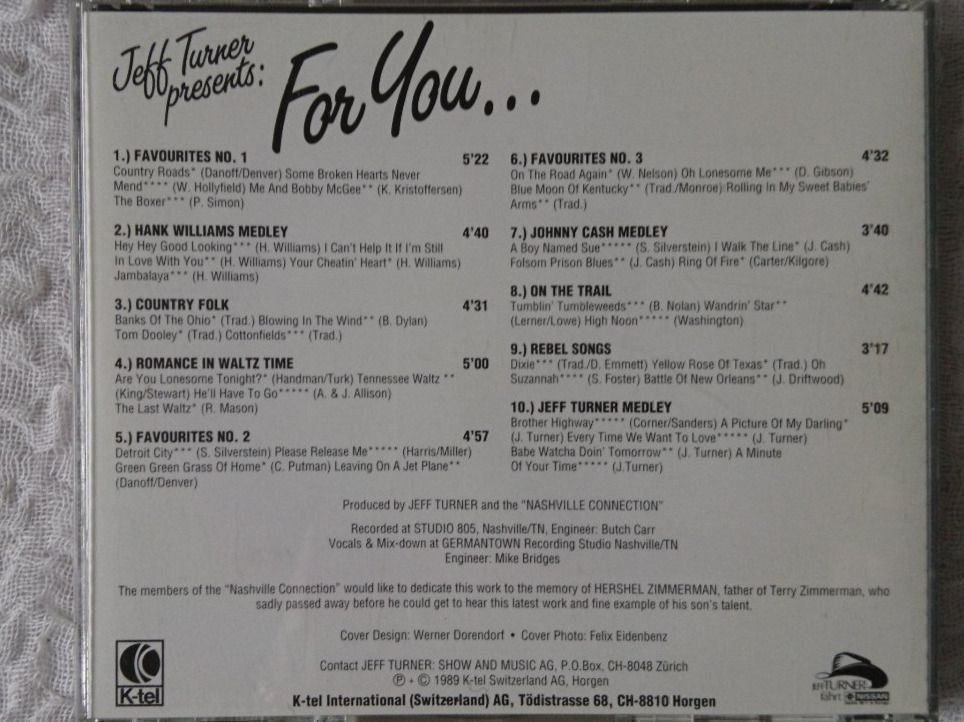 CD: For you... Jeff Turner  1 CD – Usato da Luzern venduto da Einh0rn 1