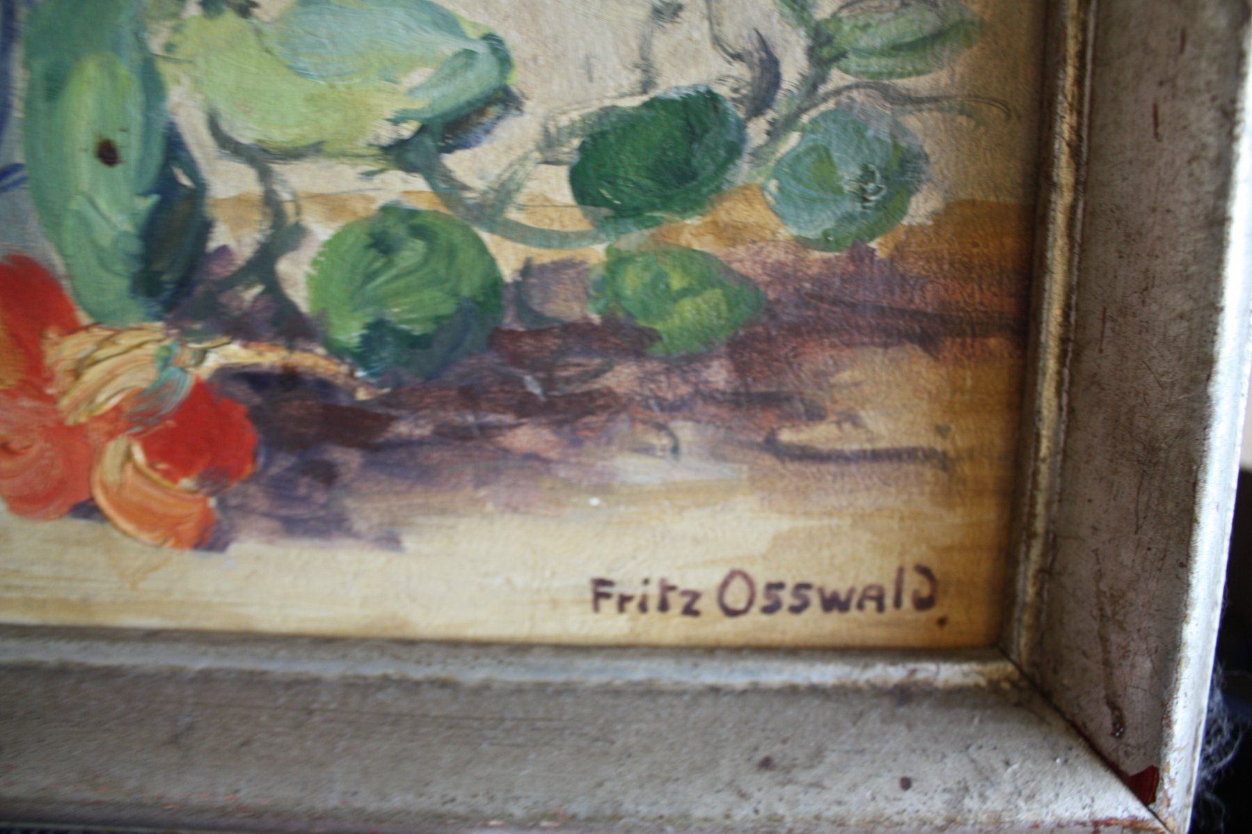 Dipinti: Fritz Osswald Stilleben Oelbild – Usato da Altstätten SG venduto da sulim 1
