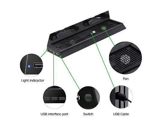 Controller: Ps4 Controller Ladestation mit Lüfter – Nuovo (secondo la descrizione) da Thun venduto da Top32 4
