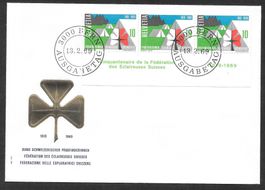FDC 461 Dreiersreifen Pfadfinderinnenbund ET 13.2.1969