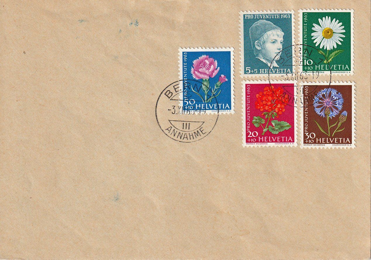 Alle Briefmarken: 1963 Pro Juventute Serie auf Brief – Gebraucht aus Arlesheim von gaugi43