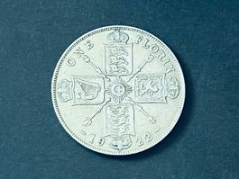 1 Florin Münze George V 1922 Silber