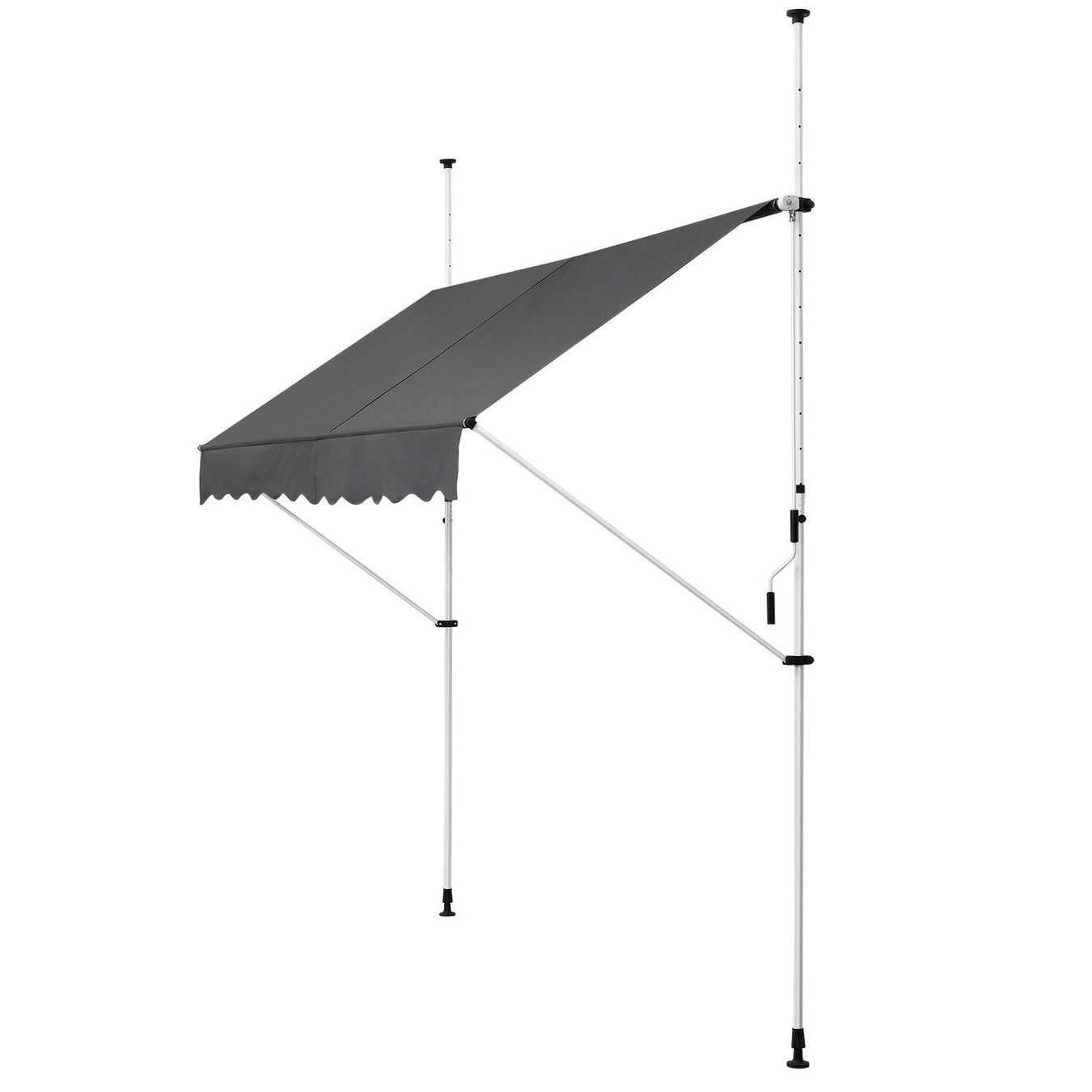 Ombrelloni: Klemmmarkise 250 x 120 cm in grau – Nuovo e nell'imballaggio originale da Kreuzlingen venduto da DealBlitz 2