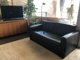 Guterhaltenes Leder Schlafsofa | 2 Plätzer