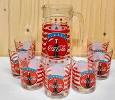 Coca-Cola Krug mit 7 Gläser