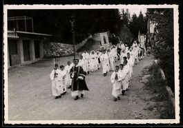Foto-AK Crans-Montana, Prozession