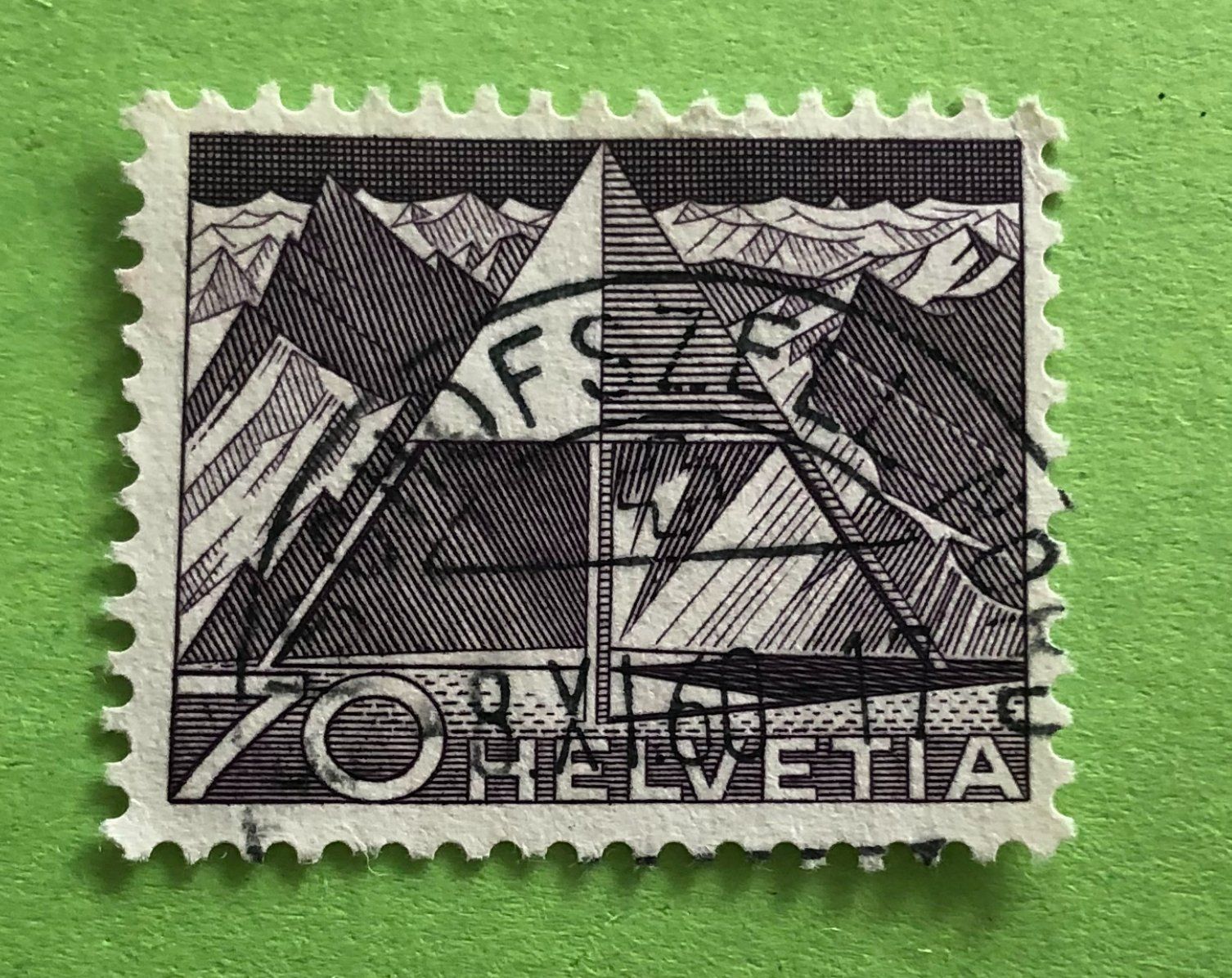 Tutti i francobolli: Nr.308 mit Stempel Triangulationspunkt Technik und Landschaf – Usato da Aarau venduto da Billa007