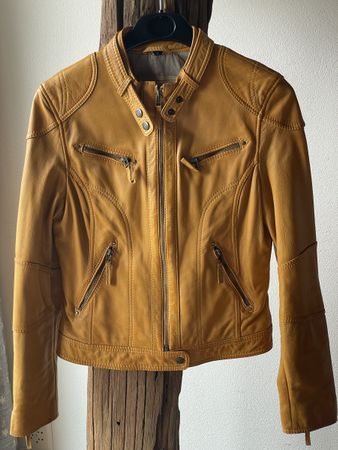 OAKWOOD Lederjacke in Gelb Gr. S/M