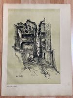 Lithografie Edouard Vallet Rue du Seujet Genf Genève 1901