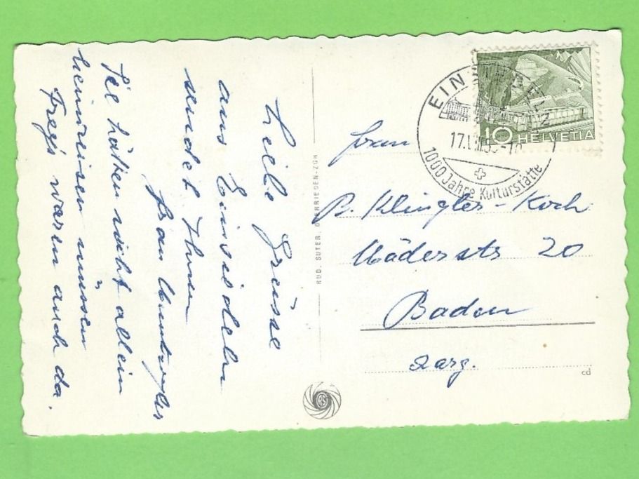 Cartoline postali: Einsiedeln und die Glarneralpen – Usato da Zürich venduto da t24_de 1