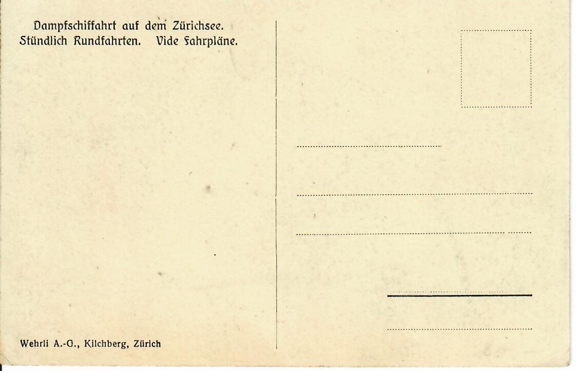Cartoline postali: Dampfschiffahrt auf dem Zürich See – Usato da Hochdorf venduto da Ziegel-16 1