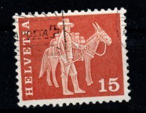 Alle Briefmarken: 1960 - Säumer mit Maultier – Gebraucht aus Schaffhausen von poststamp