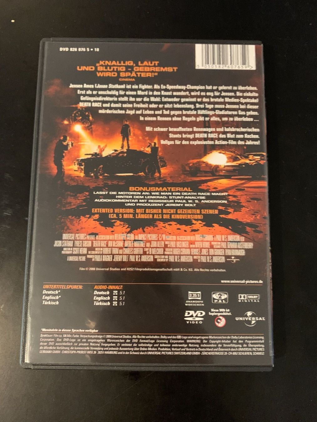 Tutti i DVDs: Death Race (DVD) – Usato da Frasnacht venduto da RS-Ric 1