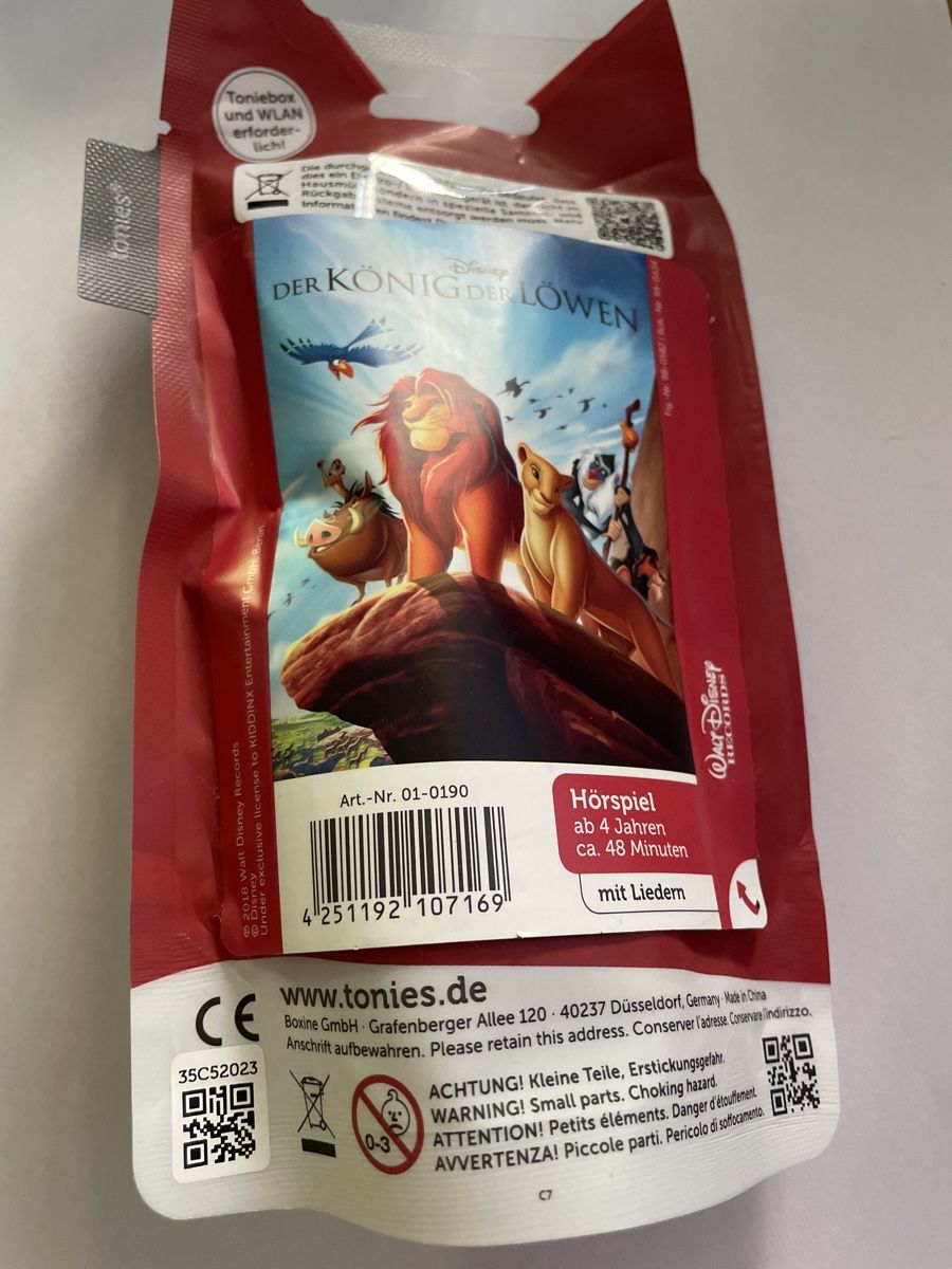 Hörbücher: Content Tonie - Der König der Löwen – Neu und originalverpackt aus Bitsch von Qsign 1