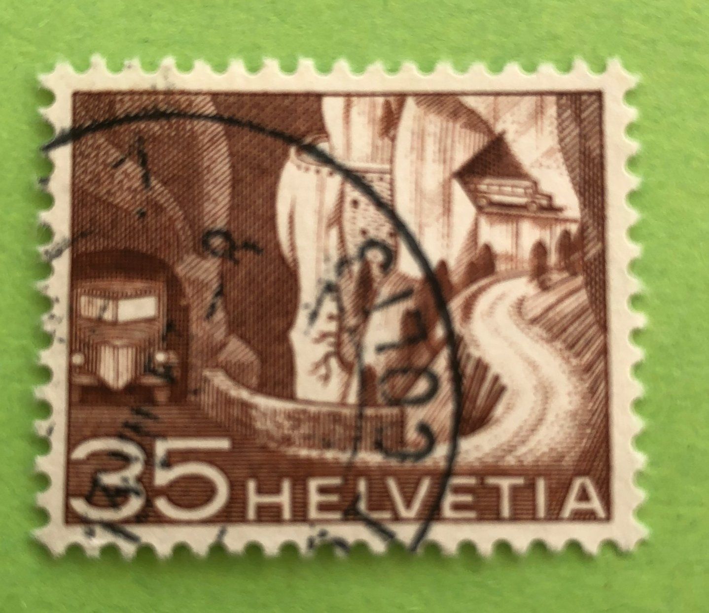 Tutti i francobolli: Nr.304 mit Stempel Alpenpoststrasse Technik und Landschaft – Usato da Aarau venduto da Billa007