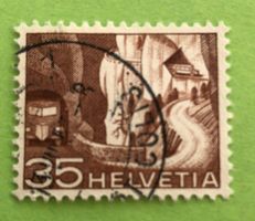 Nr.304 mit Stempel Alpenpoststrasse Technik und Landschaft