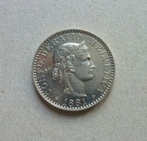 ++ 20 Rappen 1881, gute Erhaltung