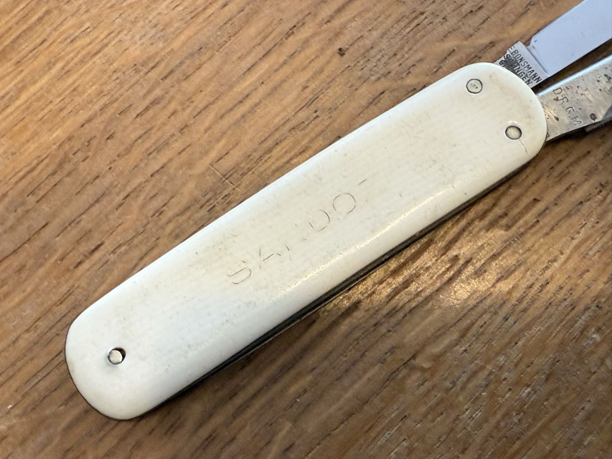 Taschenmesser: Antikes Sandoz Taschenmesser mit Säge  DRGM – Gebraucht aus Goldach von Messerguru 1