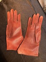 Superbe paire de gants vintage cuir Handschuhe Leder