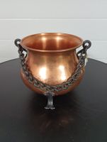 Rustikaler Kupfertopf, Vintage Deko Topf Swiss Made.