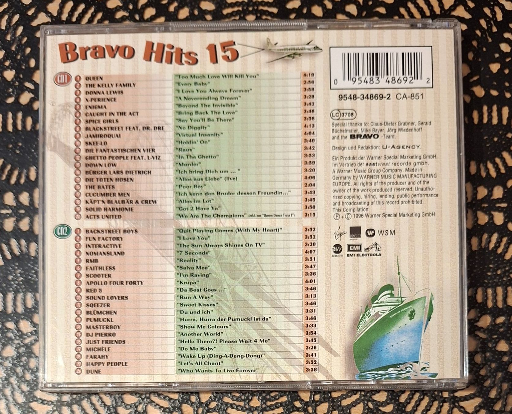 CD: Bravo Hits 15, Doppel CD, 1996, Hit Compilation, Sampler – Usato da Amriswil venduto da Celini3 1