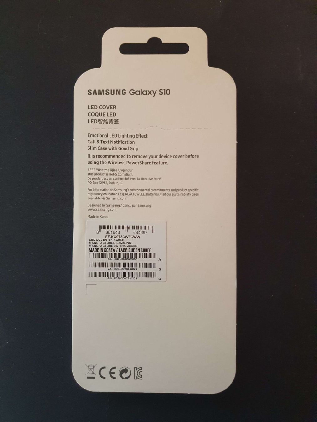 Samsung Cover & Protezioni schermo: Samsung Galaxy S10 LED Back Cover – Nuovo e nell'imballaggio originale da St. Gallen venduto da Everade 8