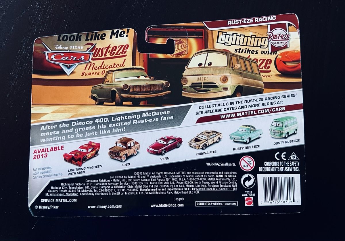 2013 Disney Pixar Cars Lightning McQueen & Rust-Eze (Neu und ...