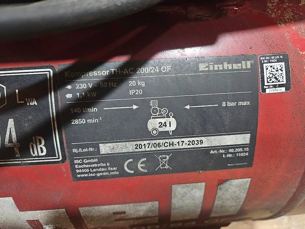 Compressori: Einhell Kompressor 24 Liter  8 bar – Usato da Buochs venduto da Schmitter95 1