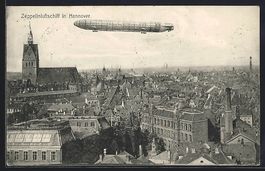 Hannover, Zeppelinluftschiff über den D